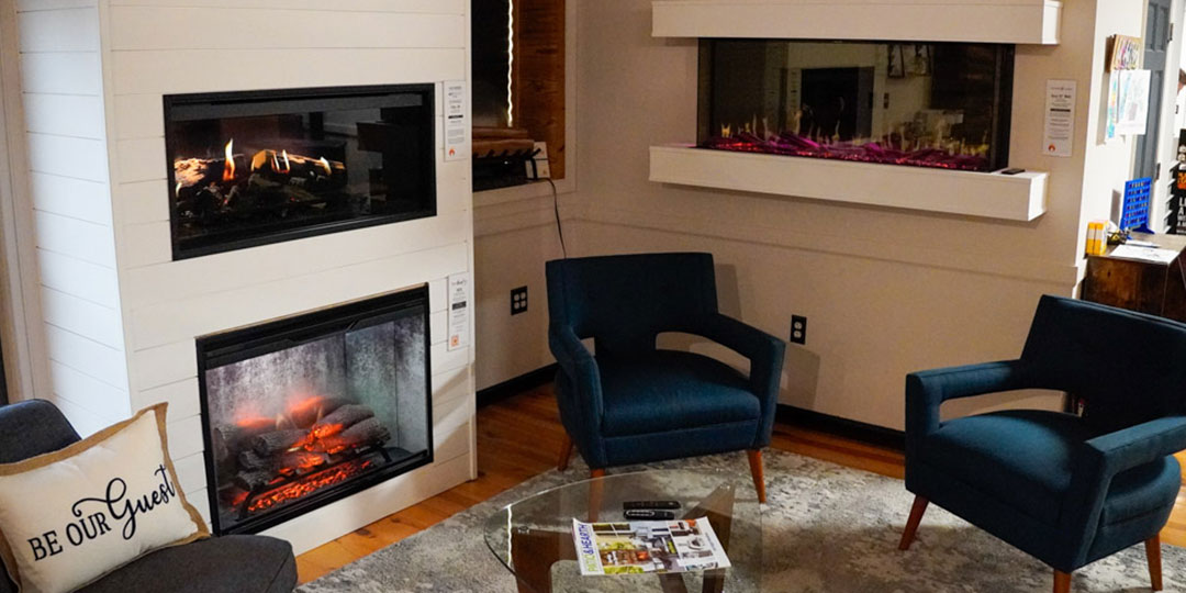 Electric fireplace showroom and installation in York PA and New Cumberland PA