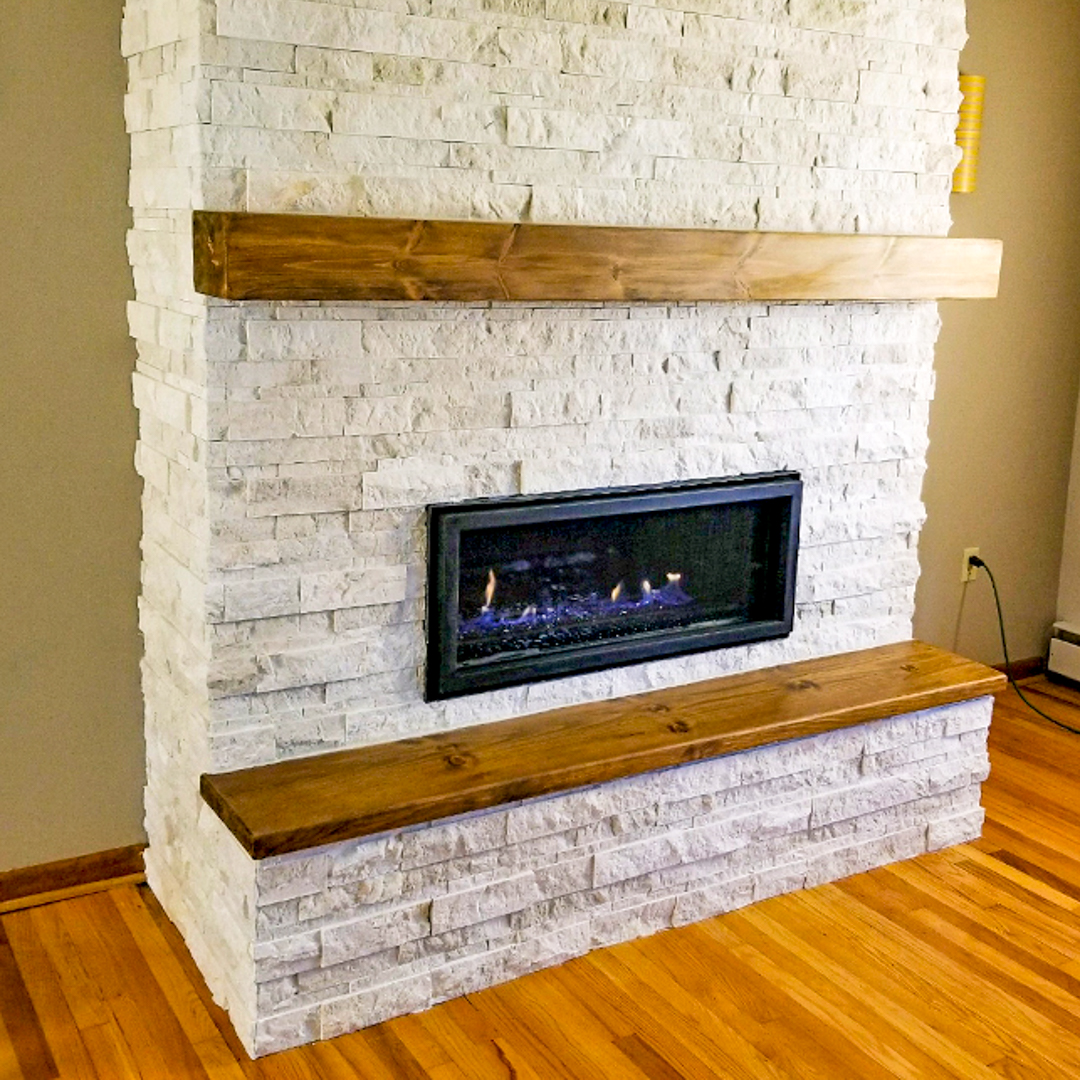 Stone fireplace resurfacing and custom fireplace surrounds in Mechanicsburg, PA and Harrisburg, PA