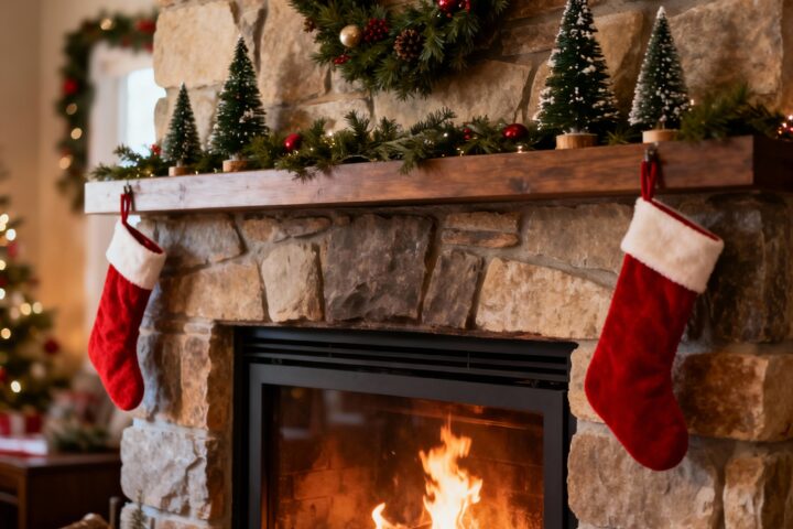 Safe Fireplace Mantel Decorating Ideas for a Cozy and Safe Christmas