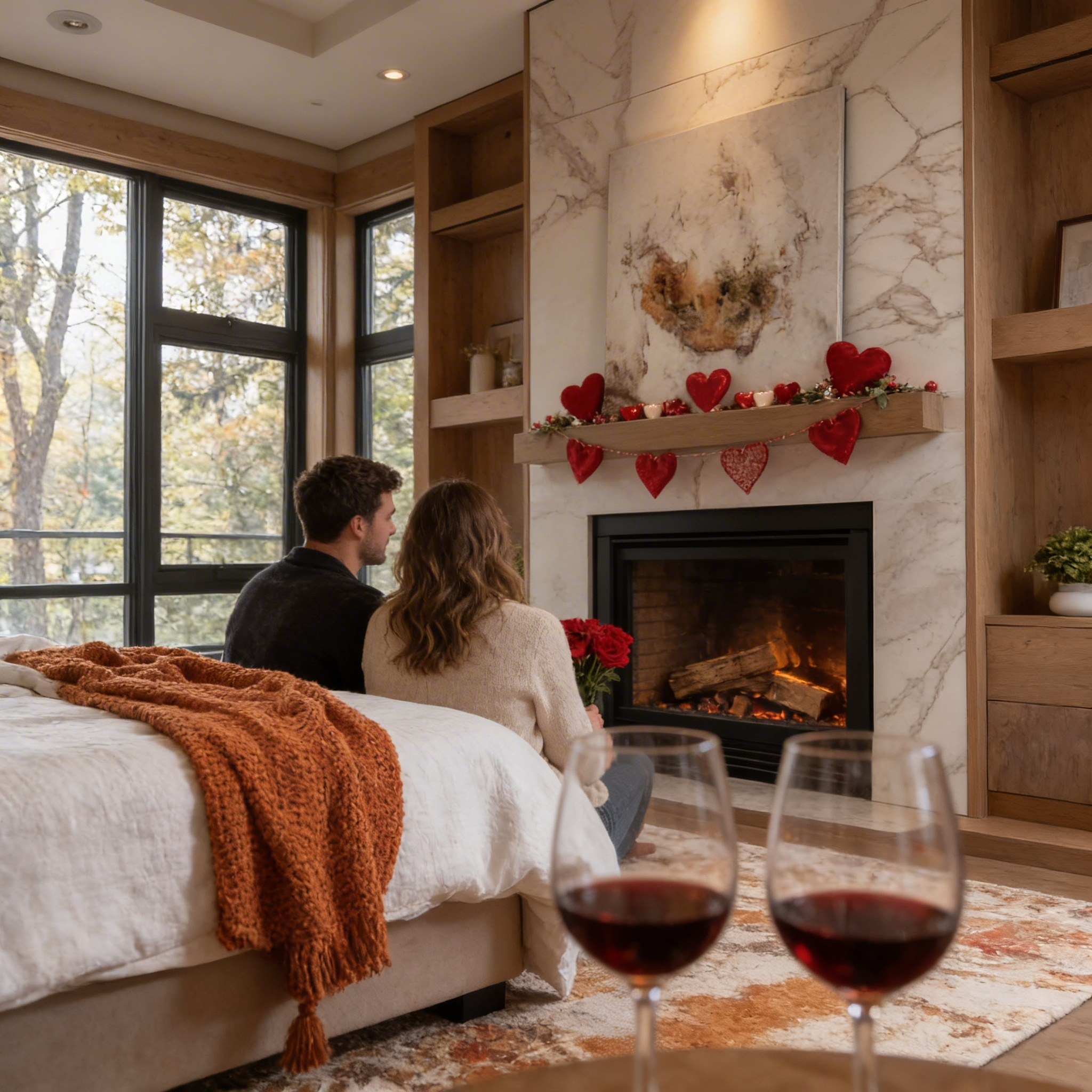 Wood burning fireplace in Shrewsbury, PA.