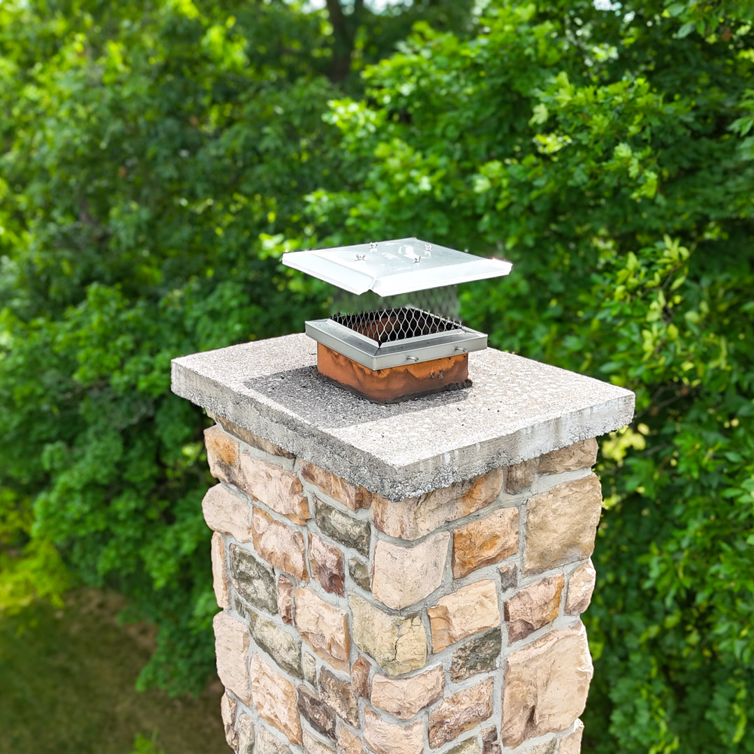 Chimney cap in Shrewsbury, PA.